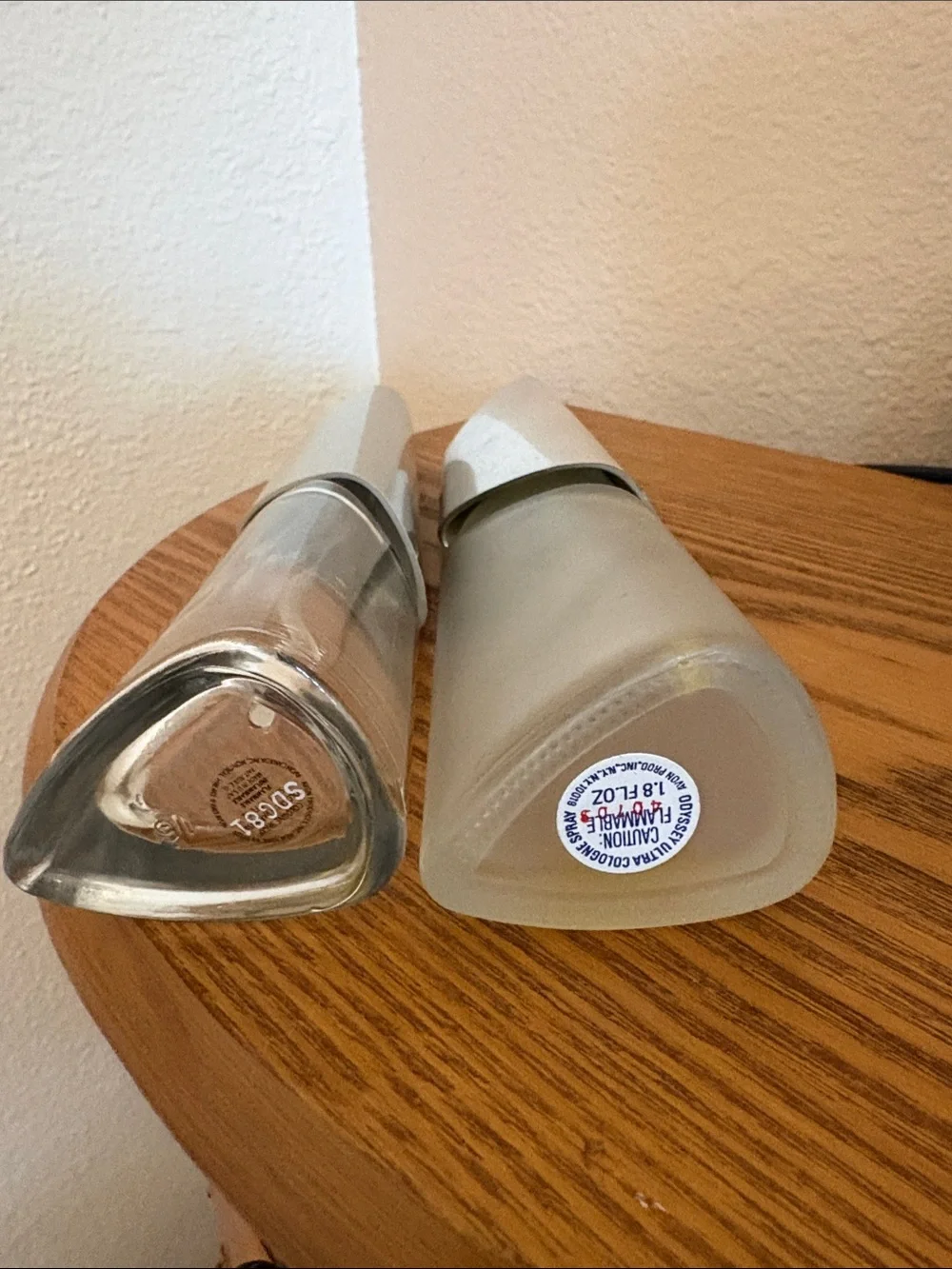 Vintage Avon Odyssey frosted and clear empty bottles